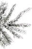 Holiday Home Decor Prelit Slim Snow Flocked Christmas Tree with Warm White Lights