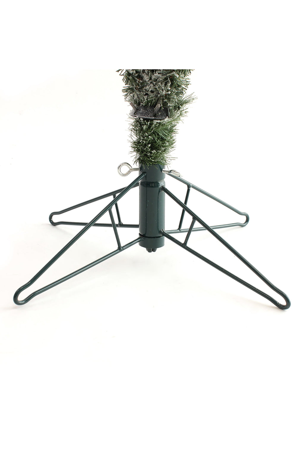 6.5' Slim Snow Flocked Utica Christmas Tree with Heavy Duty Metal Stand