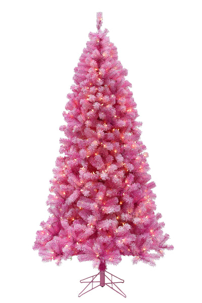 OPEN BOX 6.5' Prelit Light Pink Christmas Tree with Warm White Lights
