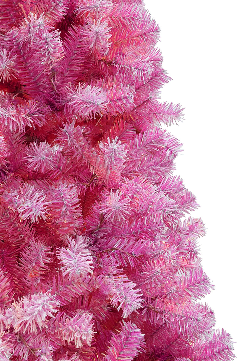 Perfcet Holiday 6.5' Pink & Silver Christmas Tree with Metal Stand