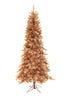 OPEN BOX 6.5' Champagne Gold Slim Prelit Christmas Tree with Warm White Lights