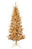 Holiday Home Decor Rose Gold Slim Prelit Christmas Tree with Warm White Lights