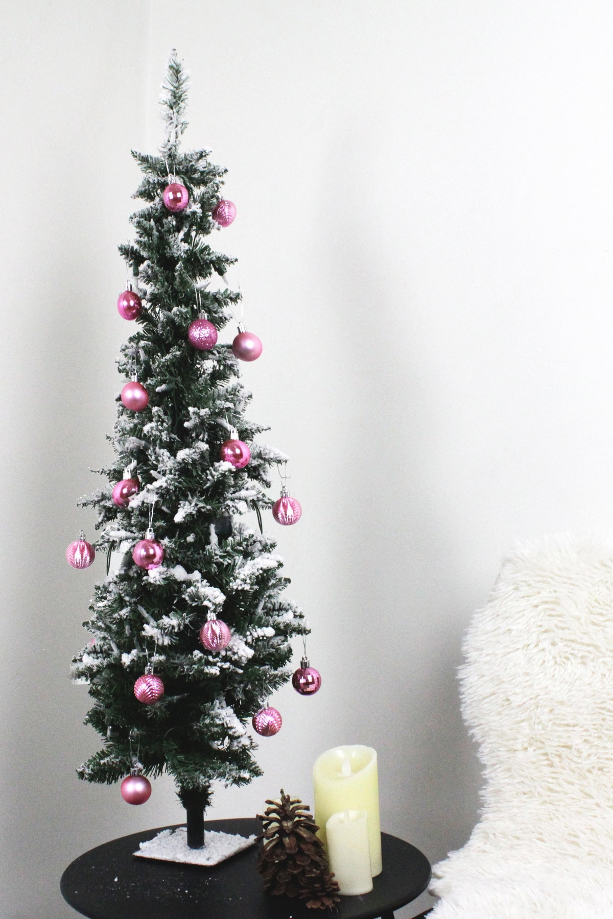 Perfect Holiday Snow Flocked Pencil Tree