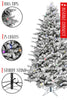 75 Lights Pre-lit Large Bulb Snow Flocked Grand Noble Fir with Metal Stand - Instant Connect Feature