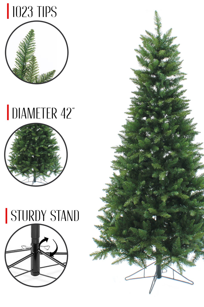 42' Diameter 6.5' Lincoln Fir Christmas Tree
