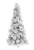 Perfect Holiday Home Decor 7.5' Slim Snow Flocked Atka Christmas Tree with Metal Stand and Instant Connect