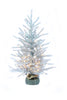 Holiday Home Decor 2' Pre-Lit Burlap Base Tinsel Tree