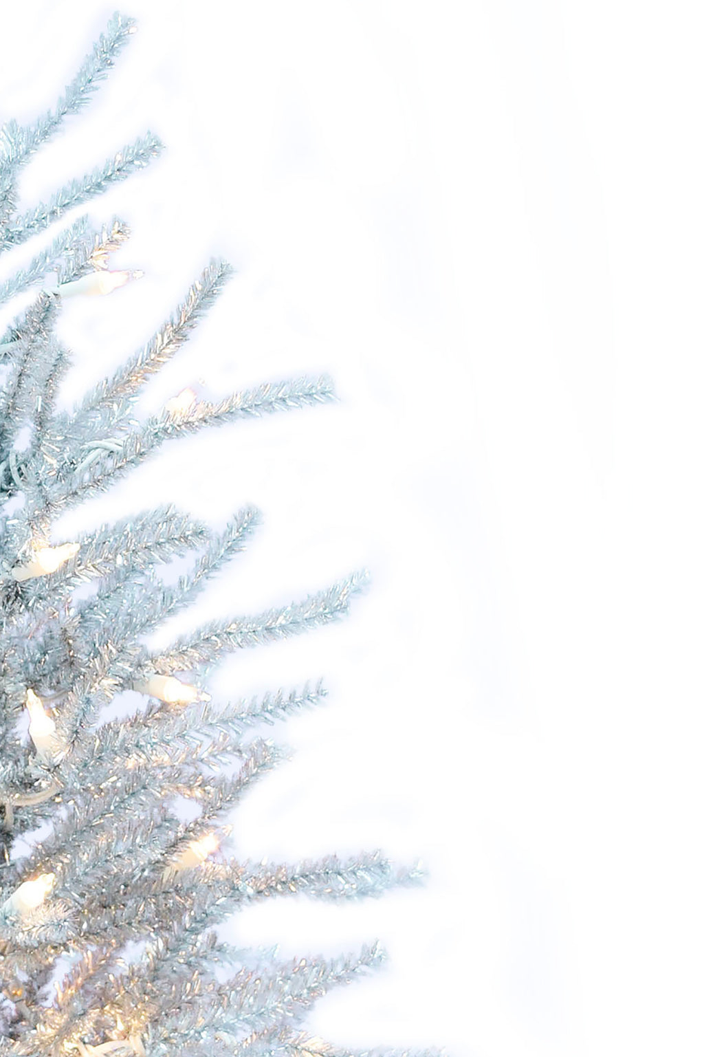 Real Christmas 2' Pre-Lit Burlap Base Tinsel Tree