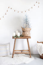 2' Pre-Lit Burlap Base Tinsel Tree