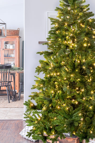 Prelit Calgary Spruce Christmas Tree with Warm White Lights