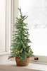 2' Pre-Lit Green Burlap Base Christmas Tree