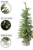 301 Tips 35 Lights 2' Pre-Lit Green Burlap Base Christmas Tree