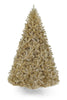 Perfect Christmas Home Decor Full Bodied Metallic Gold Tinsel Tree with White Metal Stand