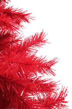 6' Red Theme Norway Pine Christmas Tree