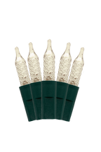 Warm White 70 LED Indoor/Outdoor Crosshatch Pointed Tip Green Cable Christmas String Lights
