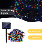Multicolor 100 LED 32ft Solar Powered Outdoor String Light