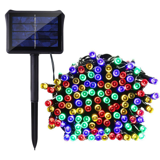 Multicolor 200 LED Solar Powered Outdoor String Light
