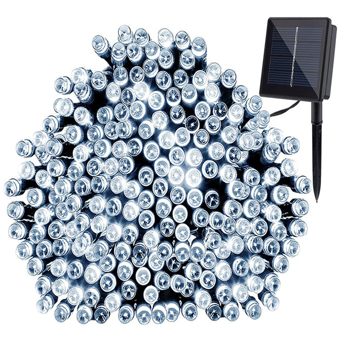 White Light 200 LED Solar Powered Outdoor String Light