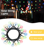 Crystal Globe Lights, Waterproof Solar Patio Outdoor Camping and Perfect Holiday 