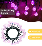Perfect Holiday Indoor and Outdoor Solar Lights With Round Bulb