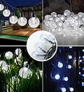 Crispy White Crystal Globe Lights, Waterproof Solar Patio Outdoor Camping
