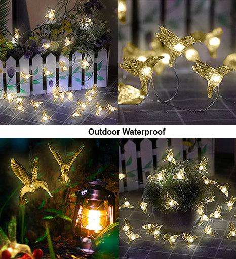 30 LED Solar String Light Dove - Outdoor Decoration - Warm White - Waterproof