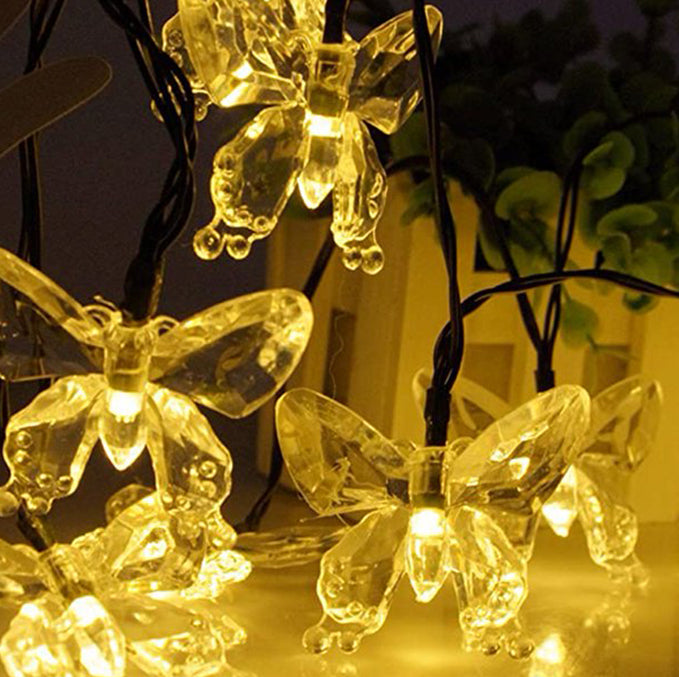 LED Solar String Lights - Butterfly Design