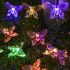 LED Solar String Lights - Butterfly Shape - Waterproof 