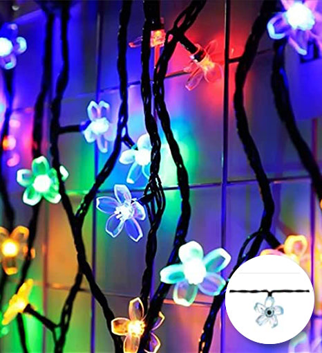 Multicolor 50 LED Cherry Blossom Solar Light