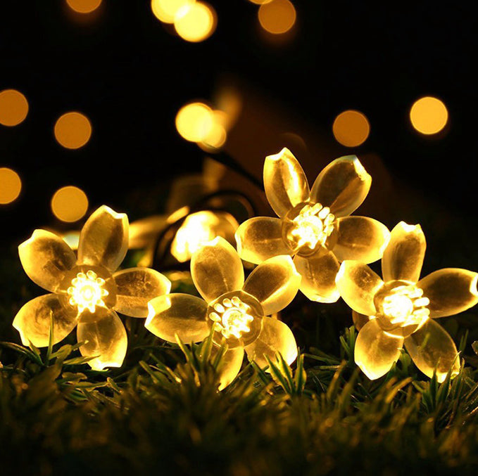 Perfect Holiday Decor 50 LED Cherry Blossom Solar Light