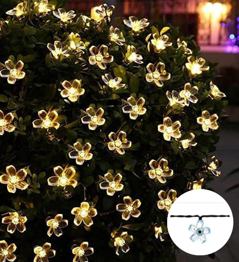 Outdoor Waterproof 50 LED Cherry Blossom Solar Light