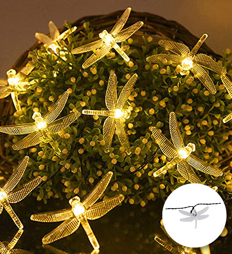 Christmas Solar String Light with Dragonfly Theme