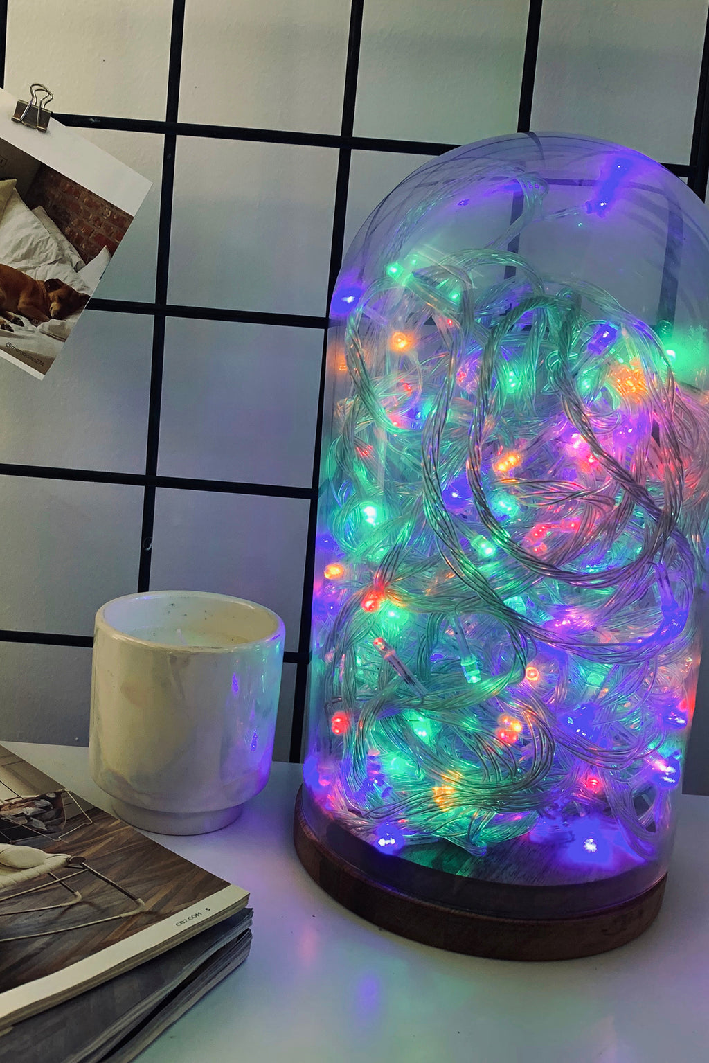 100 LED Multifunction 32' String Faire Lights with Flexible Clear Cable - Plug in