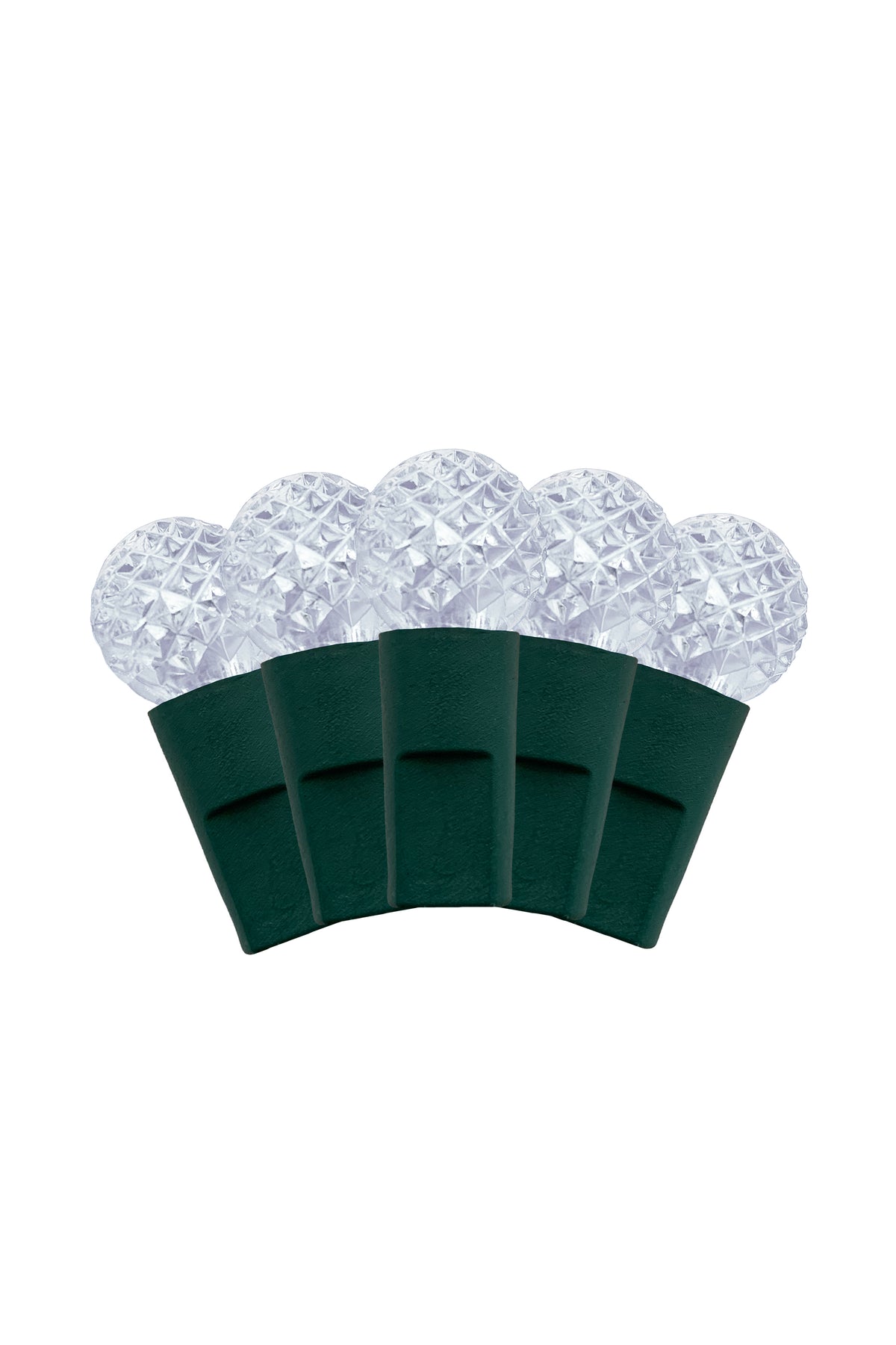 Holiday Home Decor 70 LED Indoor/Outdoor G12 Round Bulb Green Cable Christmas String Lights - Cool White