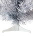 2' Silver Tabletop Tree with Stand With White Plastic Stand 