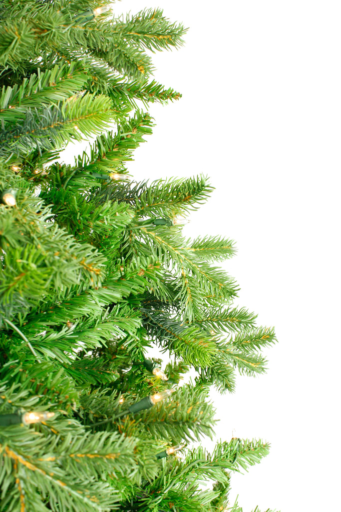 Real Christmas 6ft Prelit Tapered Salem Pine 1145 Tips, 350 Lights