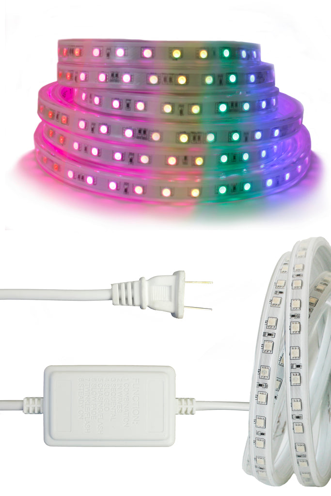 300 LED Indoor/Outdoor 16' Flexible Silicon Rope Light with Remote - RGB