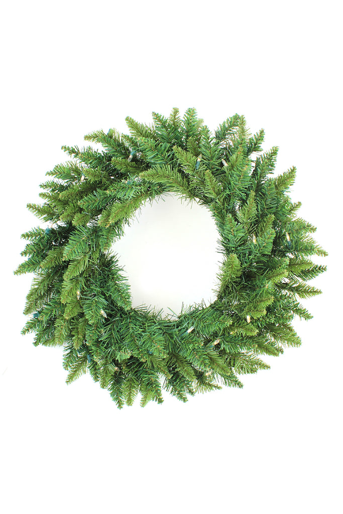 Prelit Tapered Salem Pine Wreath