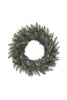 24" Carolina Spruce Wreath with Pine Cones & Red Berry Clusters