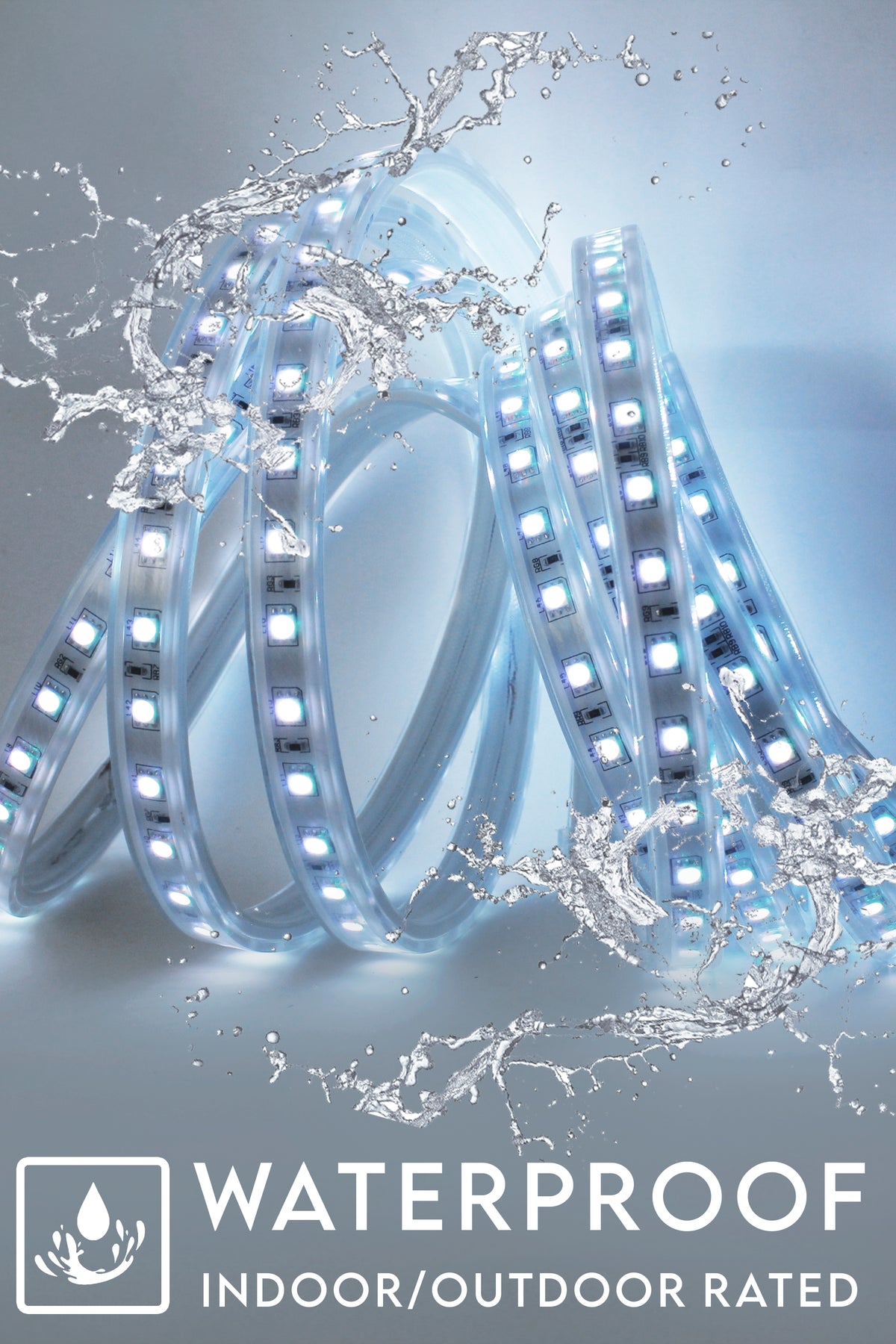 300 LED Indoor/Outdoor 16' Flexible Silicon Rope Light with Remote - Waterproof Lights