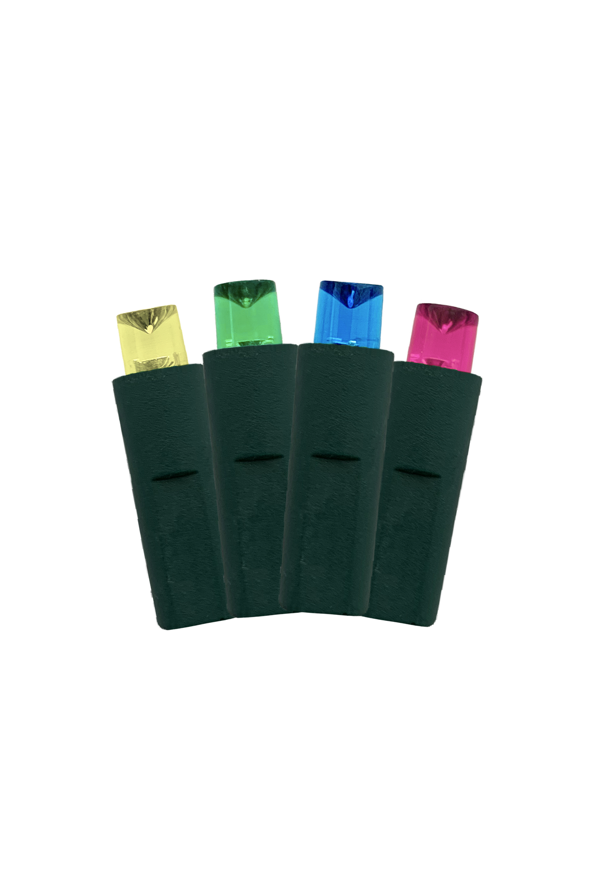 Perfect Holiday 70 LED Indoor/Outdoor Wide Angle 5MM LED Green Cable Christmas String Lights - Multicolor