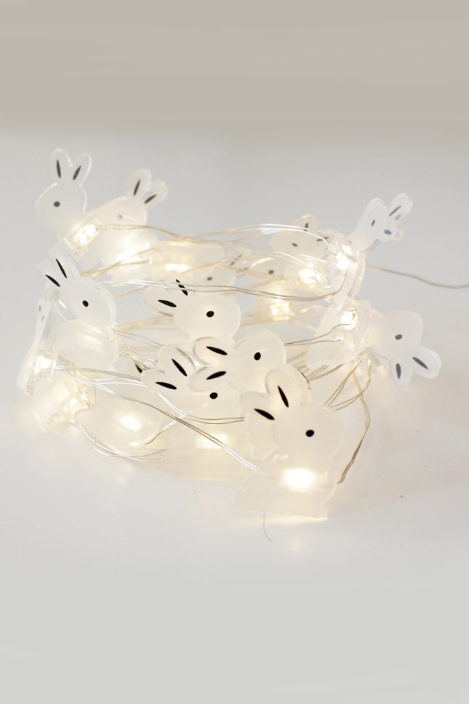 20 LED Fairy Light White Bunny – Battery Operated
