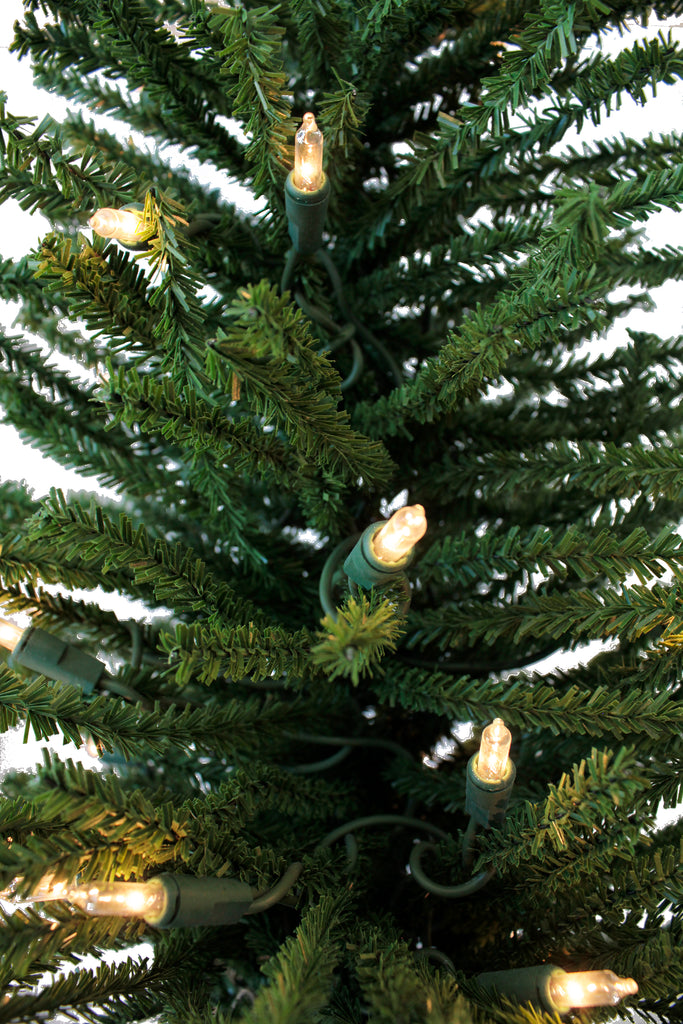 Real Christams Lights 2' Pre-Lit Green Burlap Base Christmas Tree