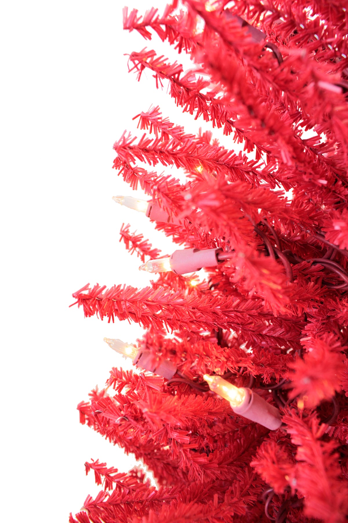 Red Burlap Base Christmas Tree Holiday Decoration