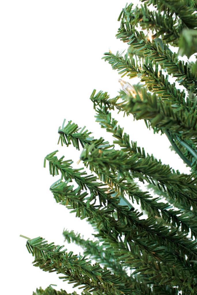 Holiday 2' Pre-Lit Green Burlap Base Christmas Tree