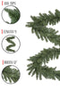 9' Green Tapered Salem Pine Garland - Indoor and Outdoor Decor