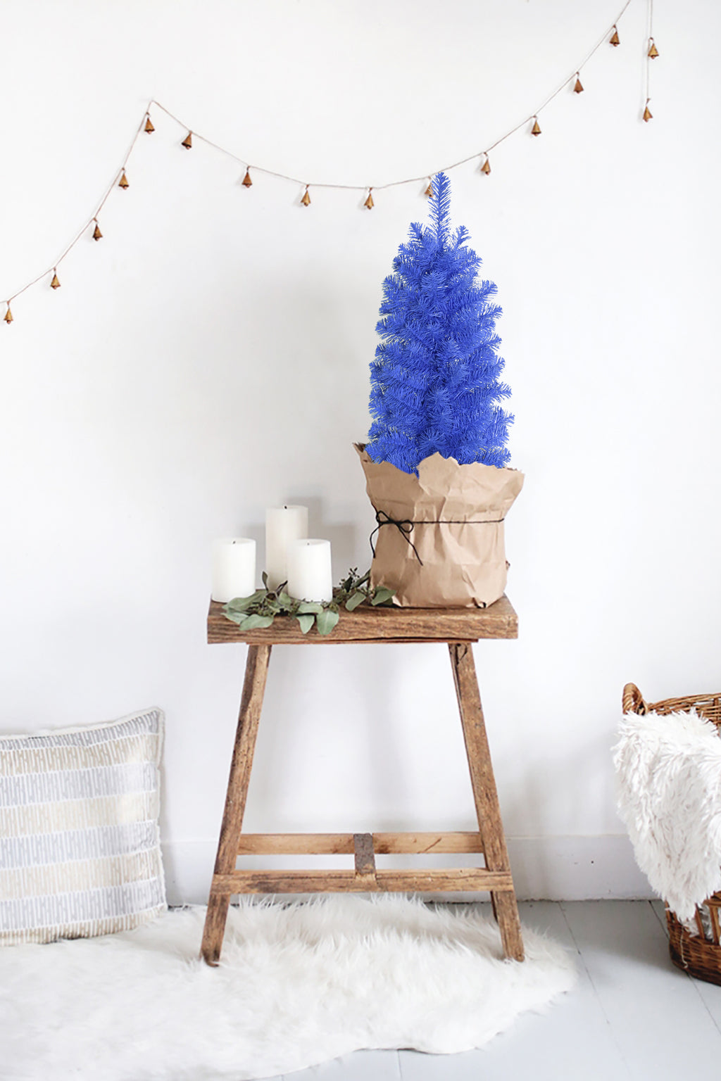 Blue Theme 3' Tabletop Christmas Tree