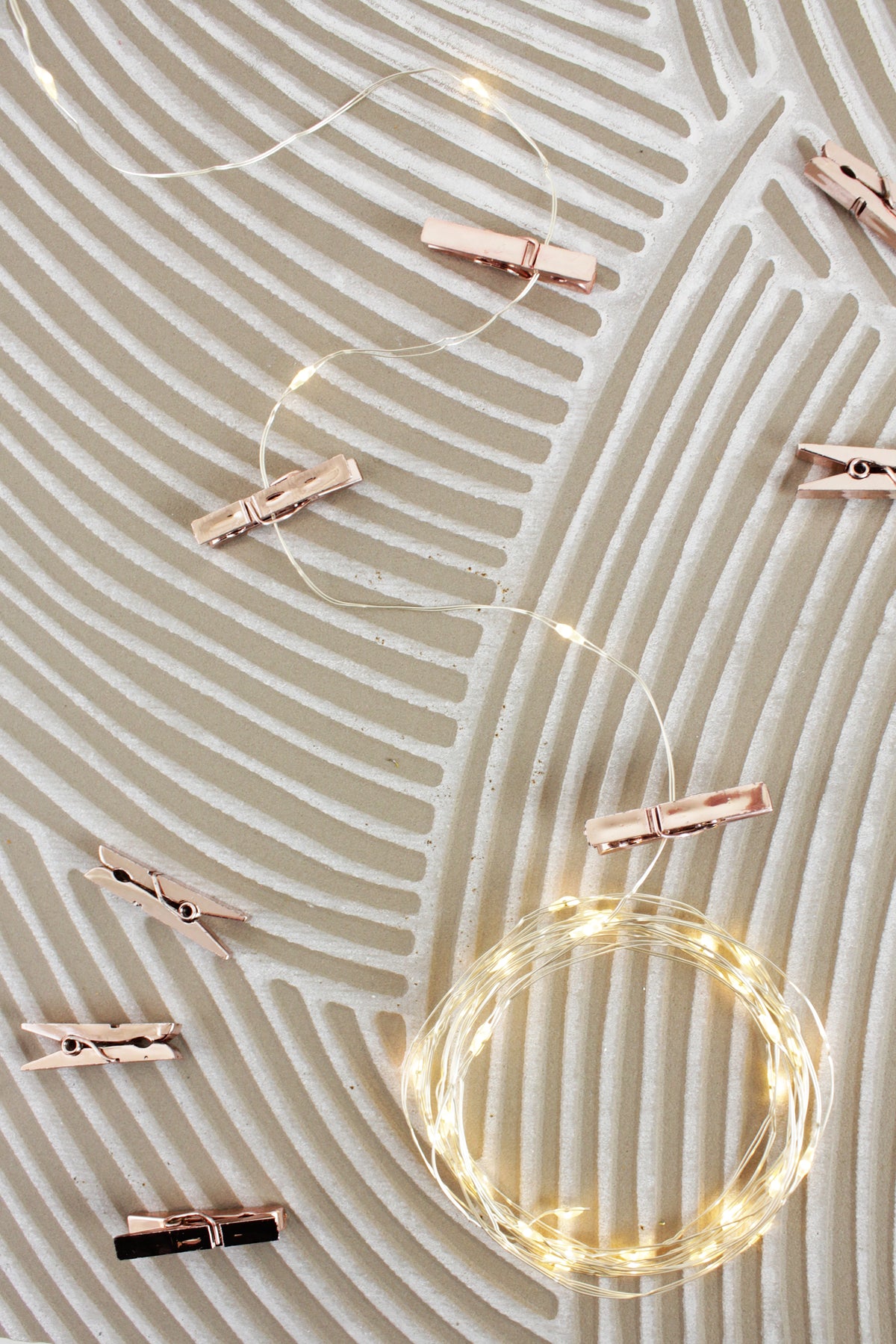 Home Decor 36 LED Rose Gold Photo Clip String Light- Battery Operated