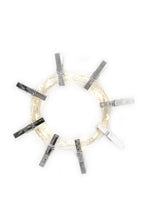 13' Long 36 LED Silver Photo Clip String Light- Battery Operated