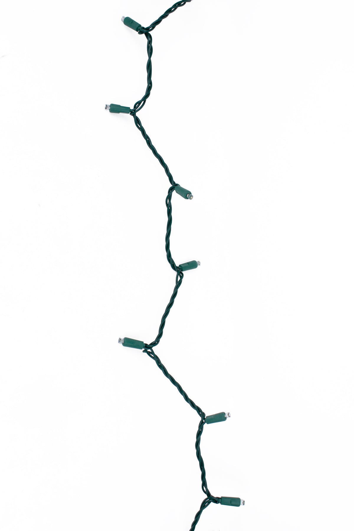 Christmas Decoration 70 LED Indoor/Outdoor Wide Angle 5MM LED Green Cable String Lights - Warm White